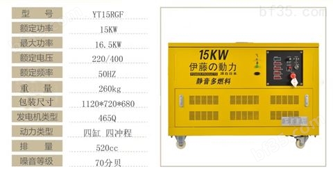 工业380V发电15千瓦*箱式汽油发电机