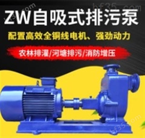 ZW自吸排污泵 自吸式污水输送泵